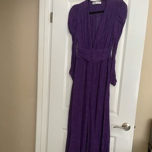 Purple Long Sleeve Maxi Dress